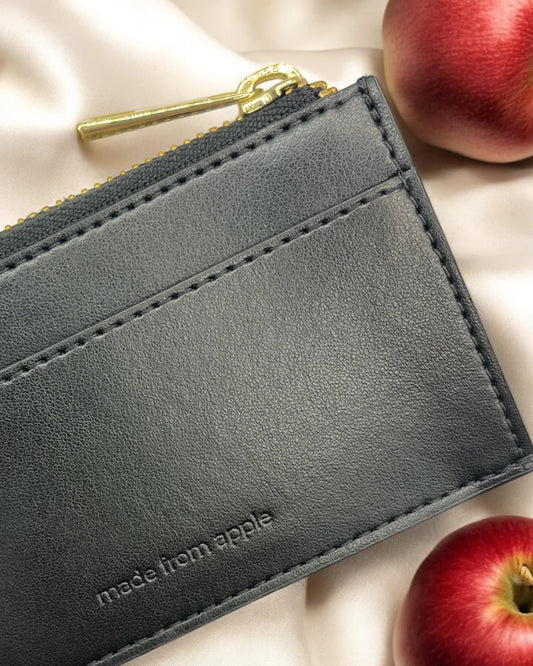 PORTACARTE CON CERNIERA NERO - MELA