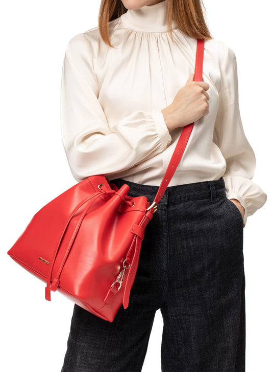 GIORGIA BUCKET BAG ROSSO – MELA