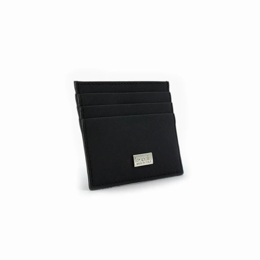 PORTACARTE NERO/ARGENTO - MELA