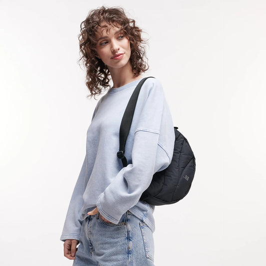 WAVY PUFFER MOON BAG SMALL