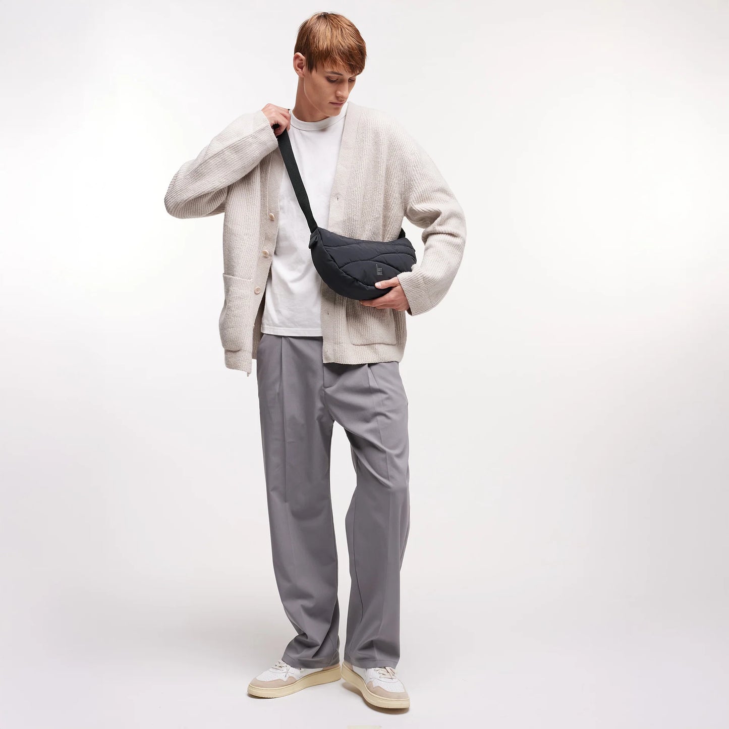 WAVY PUFFER MOON BAG SMALL