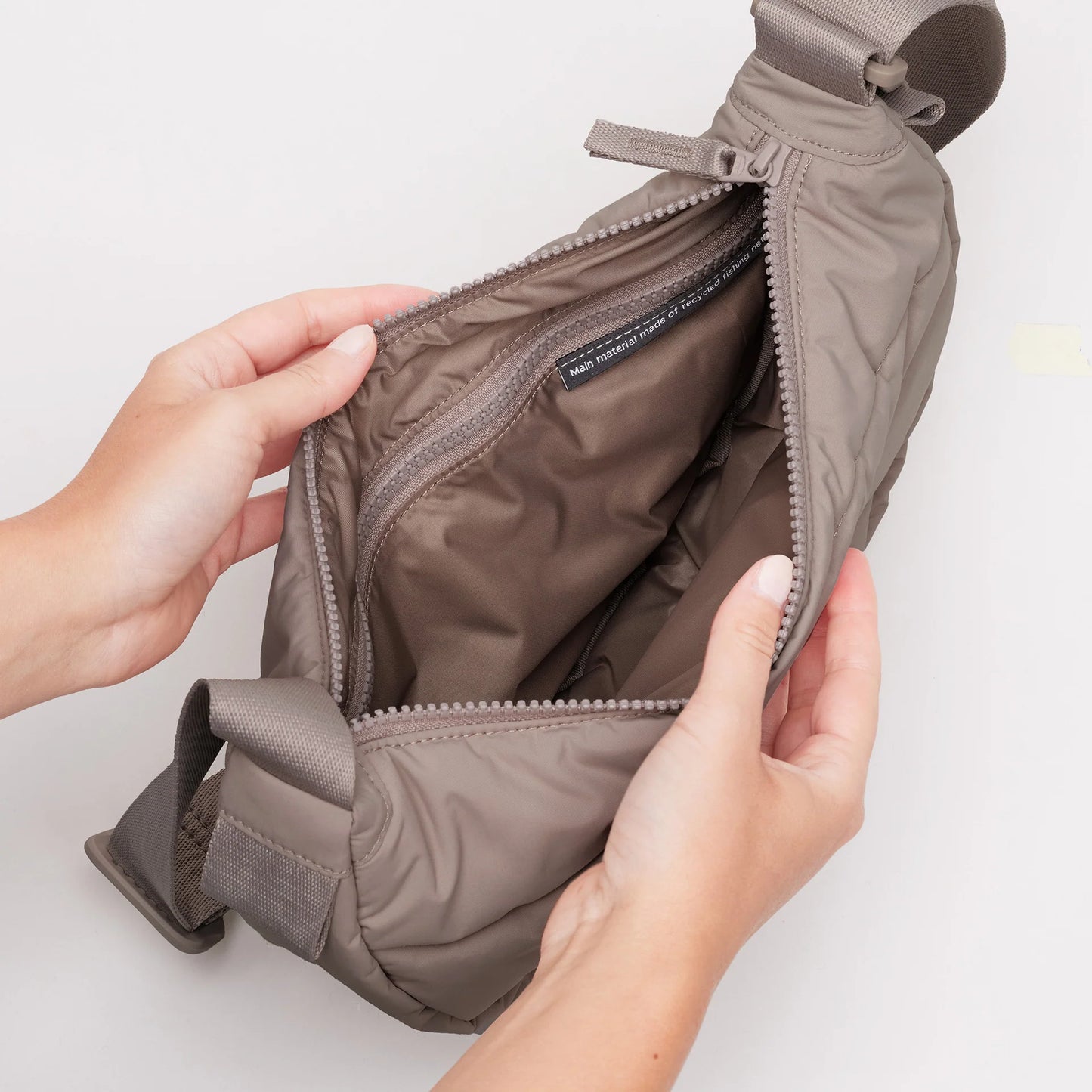 WAVY PUFFER MOON BAG SMALL