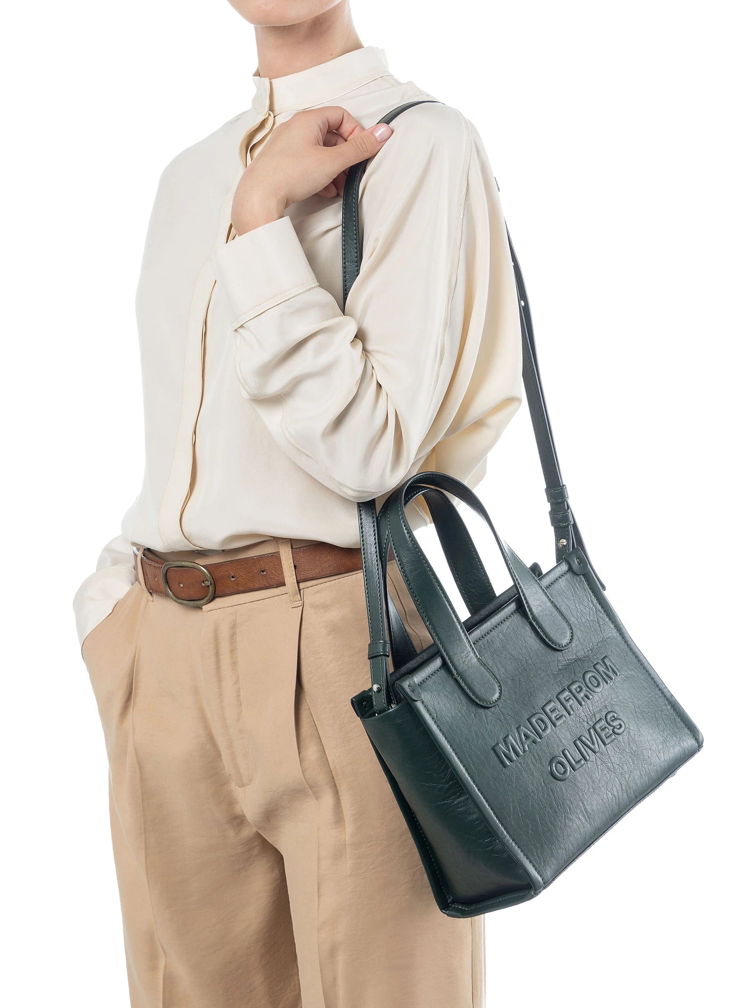 ALMA TOTE BAG M OLIVA – OLIVE