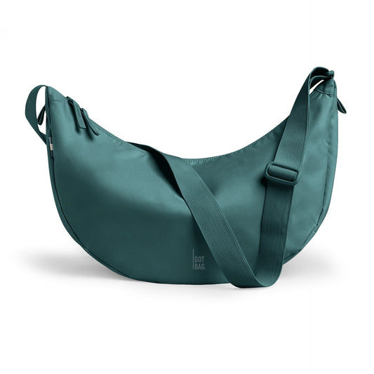 MOON BAG LARGE VERDE PETROLIO – PLASTICA RECUPERATA DAGLI OCEANI